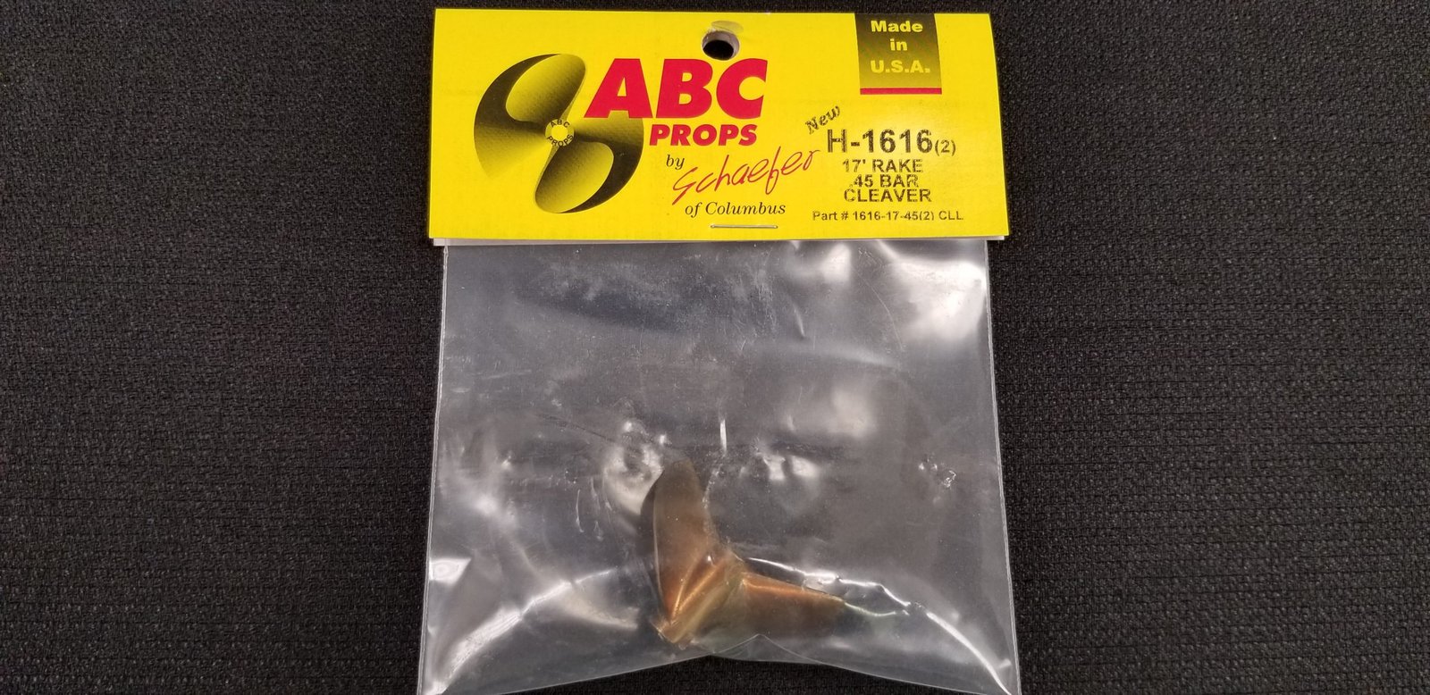 1616 2 Blade Cleaver Propeller Left – RC Boat Propeller | ABC Props