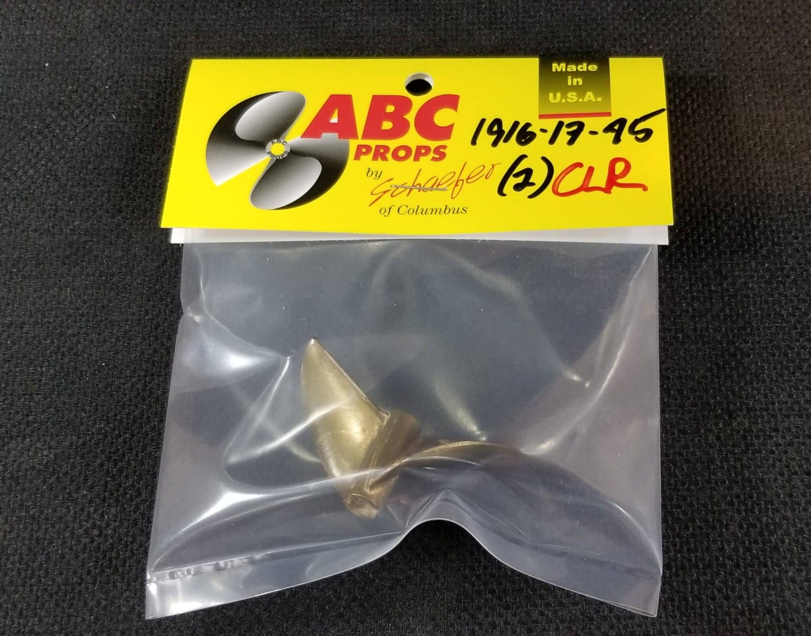1916 2 Blade Cleaver Propeller Right – RC Boat Propeller | ABC Props