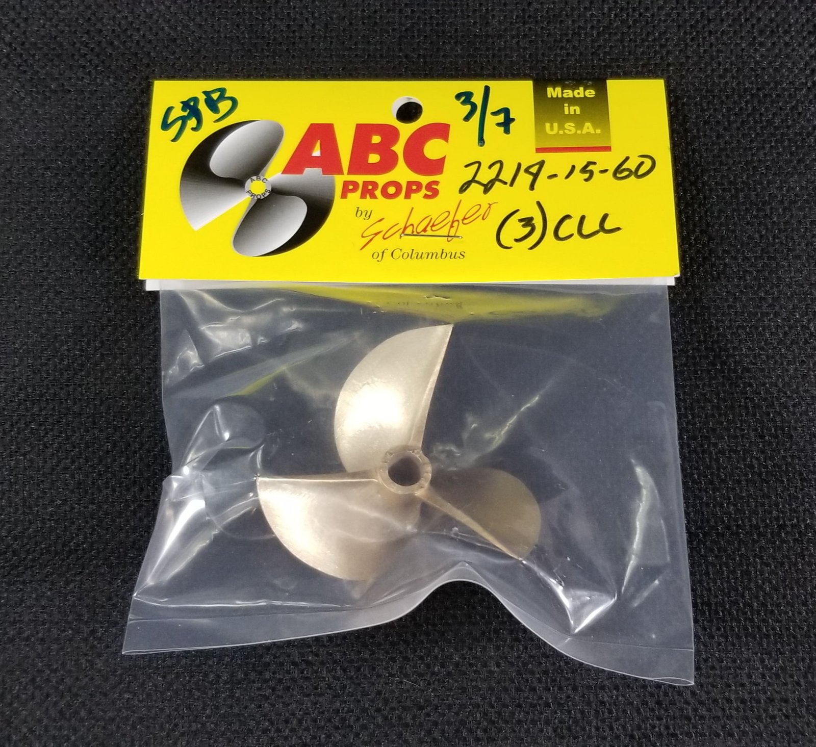 2214 3 Blade Cleaver Propeller Left - RC Boat Propeller | ABC Props