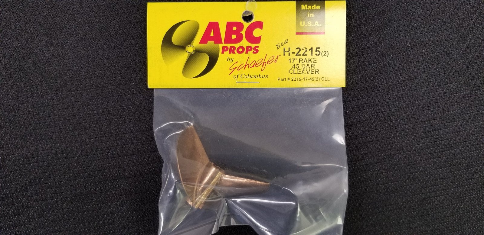 2215 2 Blade Cleaver Propeller Left - RC Boat Propeller | ABC Props
