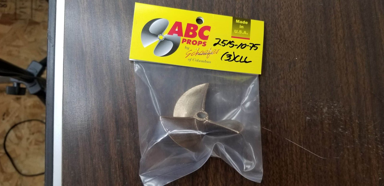 2515 3 Blade Cleaver Propeller Left - RC Boat Propeller | ABC Props