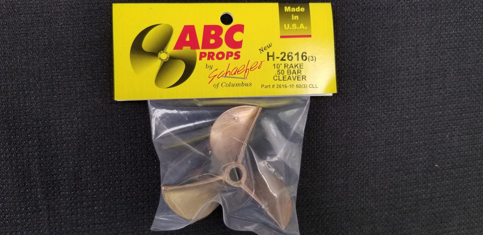 2616 3 Blade Cleaver Propeller Left – RC Boat Propeller | ABC Props