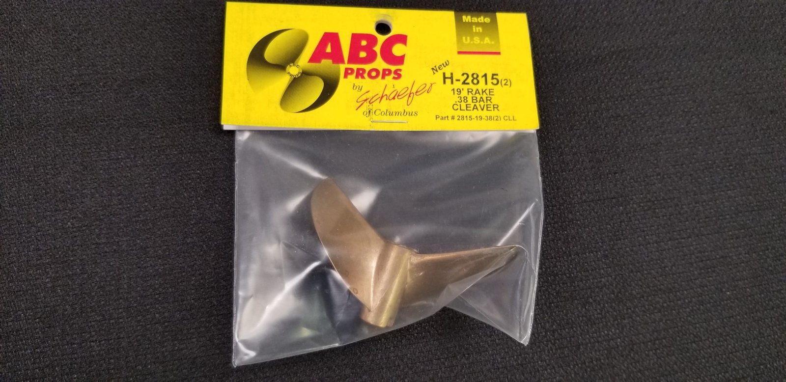 2815 2 Blade Cleaver Propeller Left - RC Boat Propeller | ABC Props