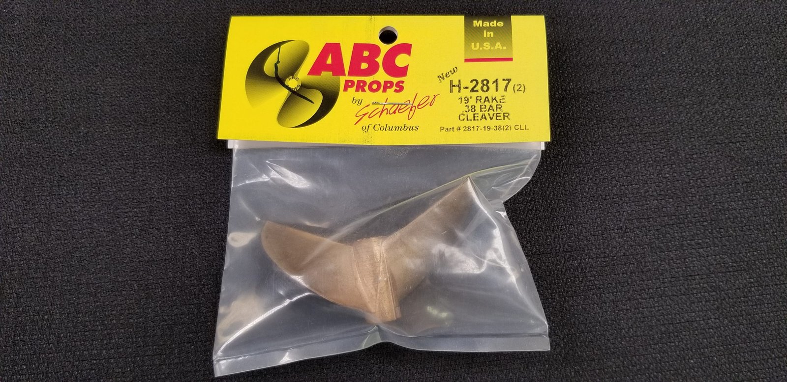 2817 2 Blade Cleaver Propeller Left - RC Boat Propeller | ABC Props