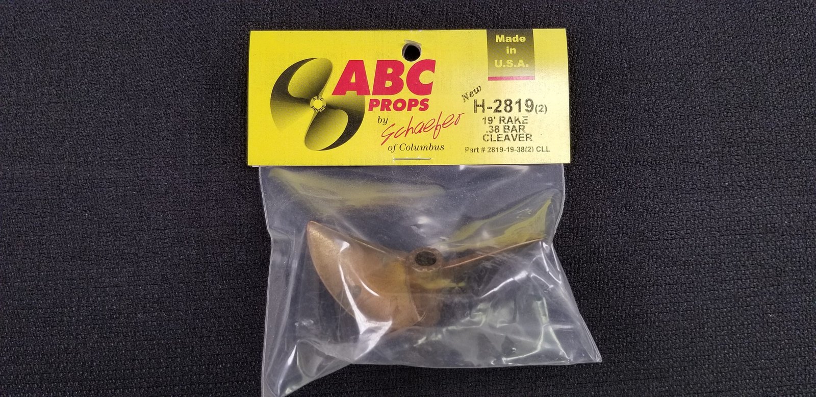 2819 2 Blade Left Cleaver Propeller - RC Boat Propeller | ABC Props