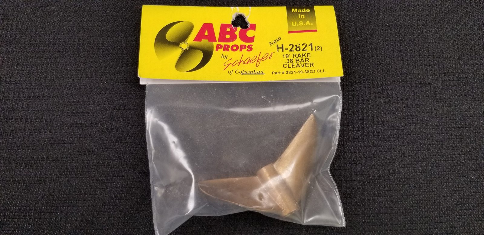2821 2 Blade Left Cleaver Propeller - RC Boat Propeller | ABC Props