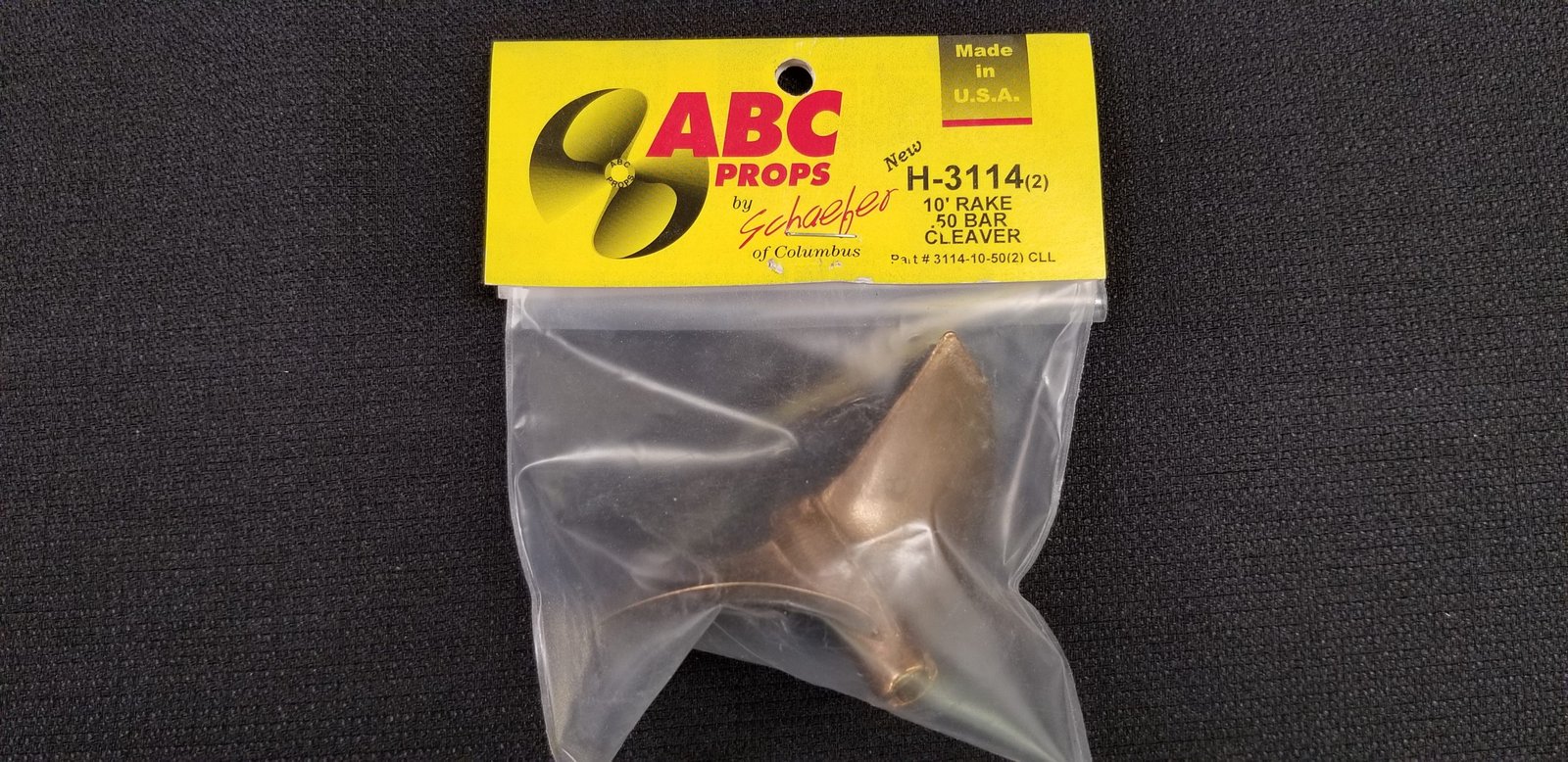 3114 2 Blade Cleaver Propeller Left – RC Boat Propeller | ABC Props
