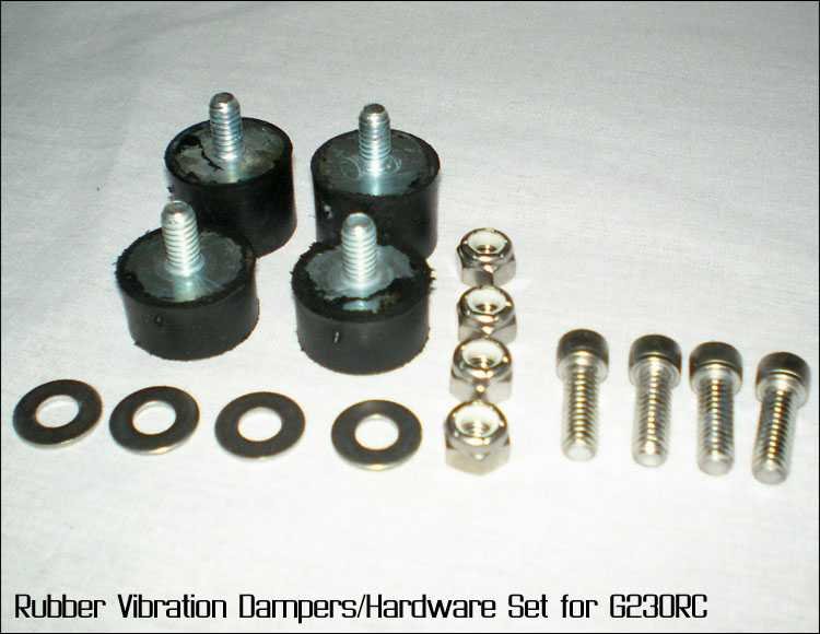 Rubber Vibration Dampers/Hardware Set - for Zenoah G230RC